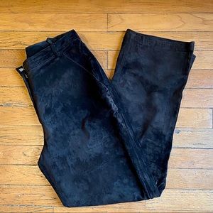 ROM GARSON Women’s Chocolate Brown Suede Pants